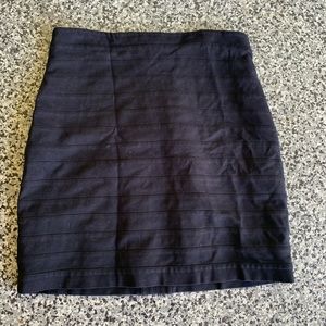 Black stretch pencil skirt